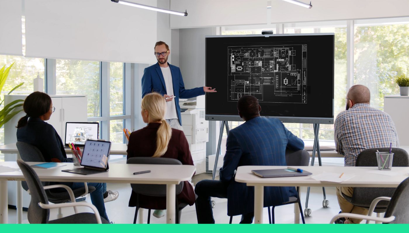 Yealink Meetingboard PRO touchscreen in vergaderruimte
