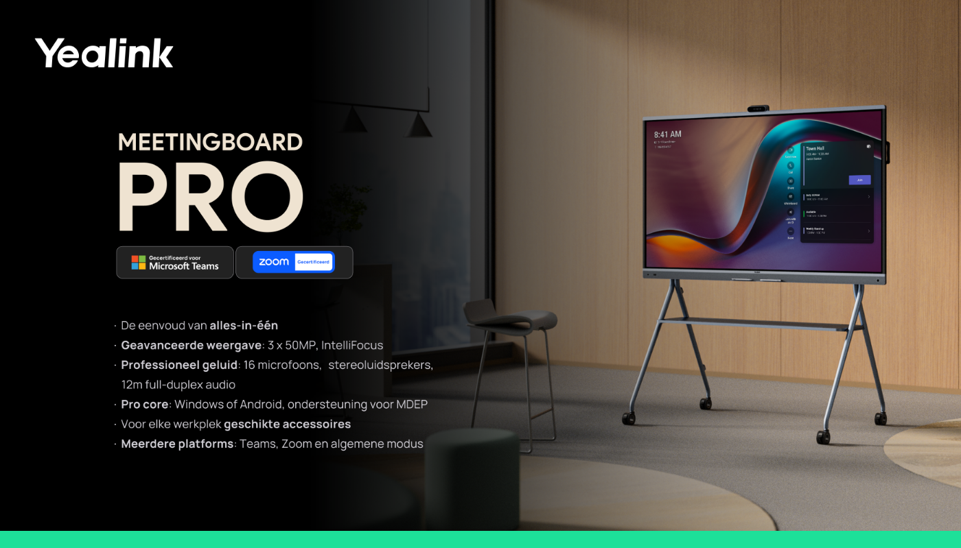 Yealink Meetingboard PRO met touchscreen en Teams integratie